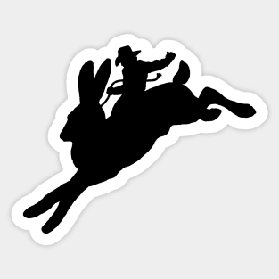 Jackrabbit Cowboy Sticker